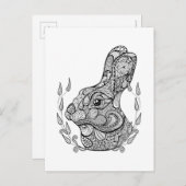 インスパイアリースの兎の頭 ポストカード (正面/裏面)