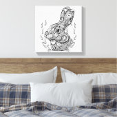 インスパイアリース6のうさぎの頭 キャンバスプリント (インサイチュ (寝室))