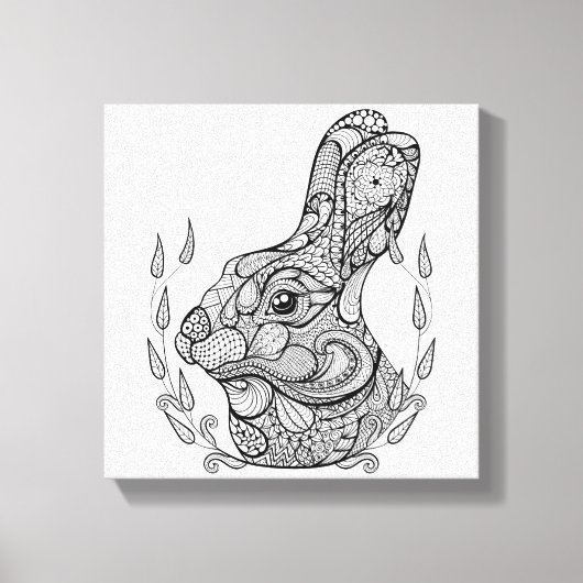 インスパイアリース6のうさぎの頭 キャンバスプリント (正面)