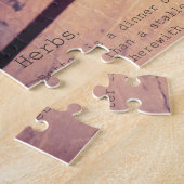 インスパイアヴィンテージのハーブの石乳棒及び乳鉢のレトロ ジグソーパズル (側面)