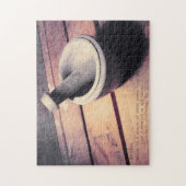 インスパイアヴィンテージのハーブの石乳棒及び乳鉢のレトロ ジグソーパズル (縦)