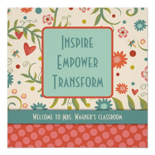 インスパイア先生かわいらしフローラ ポスター (正面)