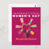 インスパイア国際的女子の日 ポストカード (正面/裏面)