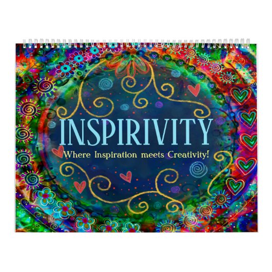 インスパイア引用文カラフルお洒落性 カレンダー (カバー)