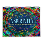 インスパイア引用文カラフルお洒落性 カレンダー (カバー)