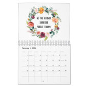 インスパイア引用文フローラリースフローラモノグラム カレンダー (2月 2026)