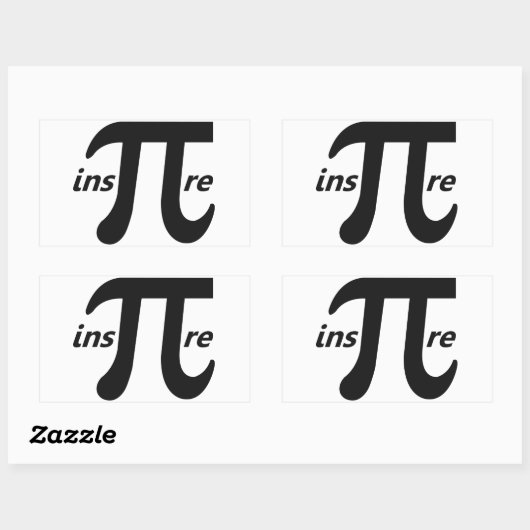 インスパイア感動的Pi記号 長方形シール (シート)