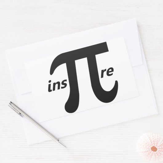インスパイア感動的Pi記号 長方形シール (封筒)