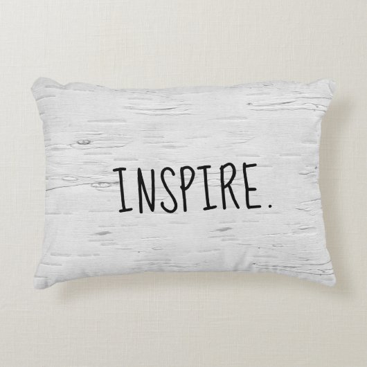 インスパイア文字オン樺の木ツリーアクセント枕 アクセントクッション (正面)