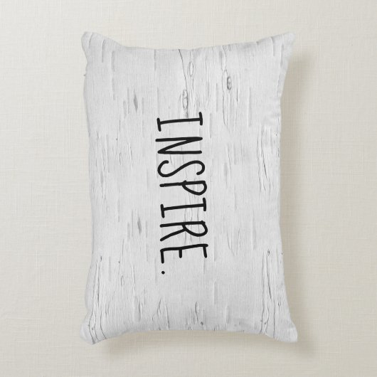 インスパイア文字オン樺の木ツリーアクセント枕 アクセントクッション (正面(垂直))