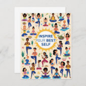 インスパイア最高の自 – 多様なヨガとウェルネス (正面/裏面)
