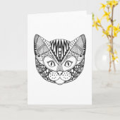 インスパイア猫 カード (黄色い花)