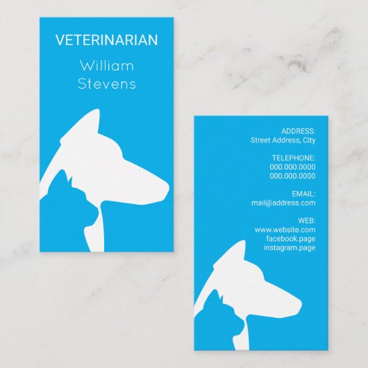 インスパイア獣医サービス動物 名刺 (正面/裏面)