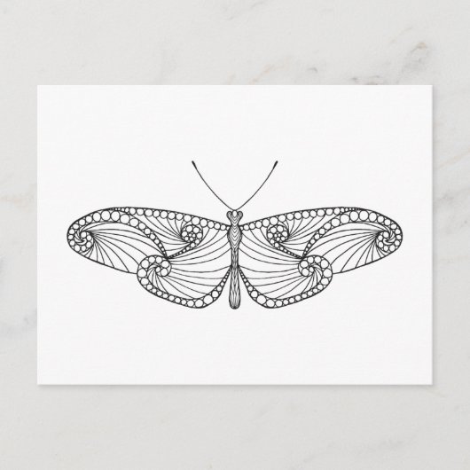 インスパイア蝶アート ポストカード (正面)