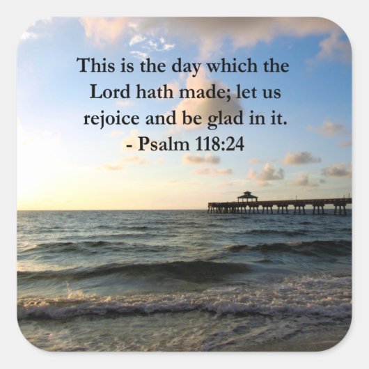インスパイア詩篇118:24 VERSE スクエアシール (正面)