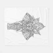 インスパイア象 フリースブランケット (正面(横))