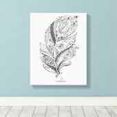 インスパイア部族の羽6 キャンバスプリント (インサイチュ (ウッドフロア))