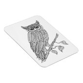 インスパイア魔法フクロウが枝に座る マグネット (右側)