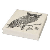 インスパイア魔法フクロウが枝に座る ラバースタンプ (スタンプ)