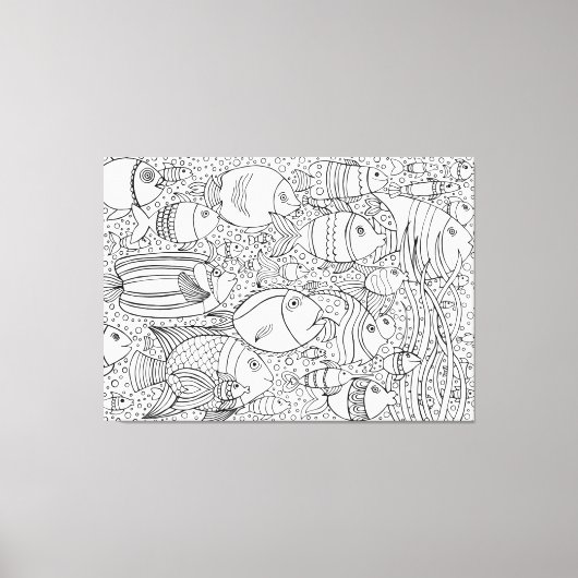 インスパイア魚の群6 キャンバスプリント (正面)