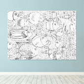 インスパイア魚の群6 キャンバスプリント (インサイチュ (ウッドフロア))