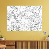 インスパイア魚の群6 キャンバスプリント (インサイチュ (リビング))