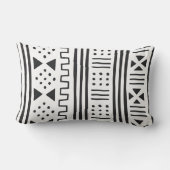 インスパイア黒|の白人のアフリカ人MudCloth ランバークッション (裏面)