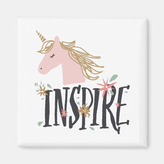 インスパイア |金ゴールドマネUnicorn マグネット (正面)