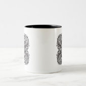 インスパイアDecoの黒い正方形 ツートーンマグカップ (中央)