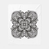 インスパイアDecoの黒い正方形 フリースブランケット (正面)