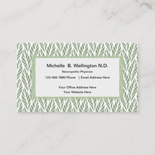 インスパイアNaturopathicの医者の自然 名刺 (正面)