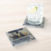 インスパイアReindeer Dreams:ホリやる気を起こさせるー ガラスコースター (アングル)