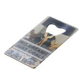 インスパイアReindeer Dreams：ホリやる気を起こさせるー クレジットカード栓抜き (正面アングル)