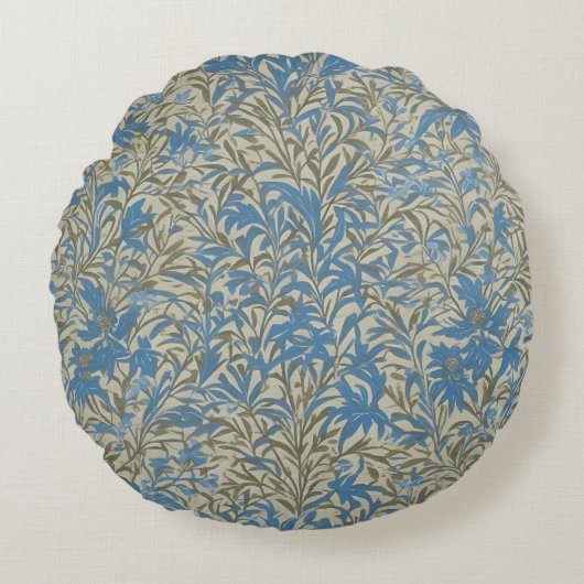 インスパイアWilliam Morris Blue Willow Bough著 ラウンドクッション (正面)