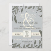 インスピリエレガントアモダンの結婚夫妻 招待状 (正面)