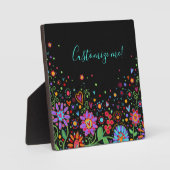 インスピリカスタマイズア名引用文かわいらしフローラ フォトプラーク (正面)