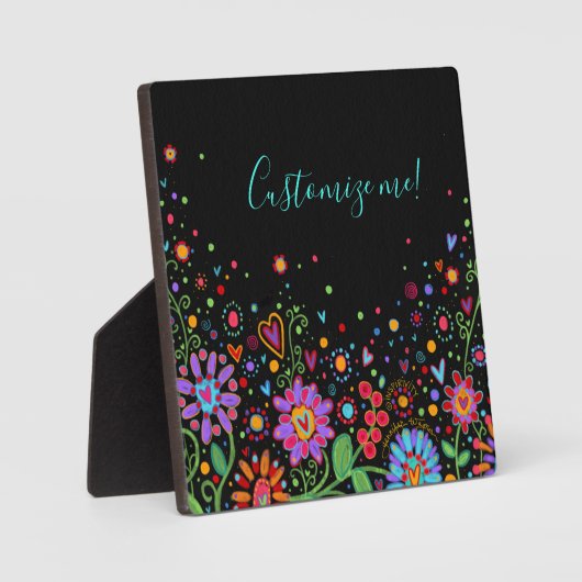 インスピリカスタマイズア名引用文かわいらしフローラ フォトプラーク (正面)