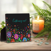 インスピリカスタマイズア名引用文かわいらしフローラ フォトプラーク