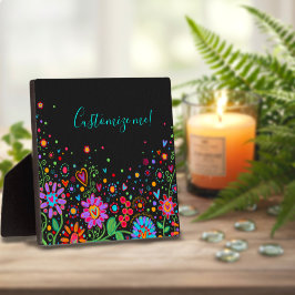 インスピリカスタマイズア名引用文かわいらしフローラ フォトプラーク