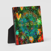 インスピリティパーソナライズされたトレンディー、かわいらしフローラ フォトプラーク (正面)