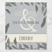 インスピリモダンアティ氏とミセス結婚の葉家族 ワインラベル (シングルラベル)