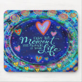 インスピリ楽しむティこの瞬間引用文インスピレーション マウスパッド (正面)