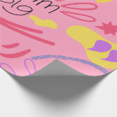 インスピレーショカラフルン付きドードルパターン引用文 ラッピングペーパー (角)