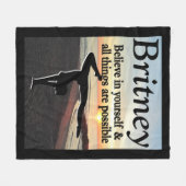 インスピレーショパーソナライズされたン体操ガールブランケット フリースブランケット (正面(横))