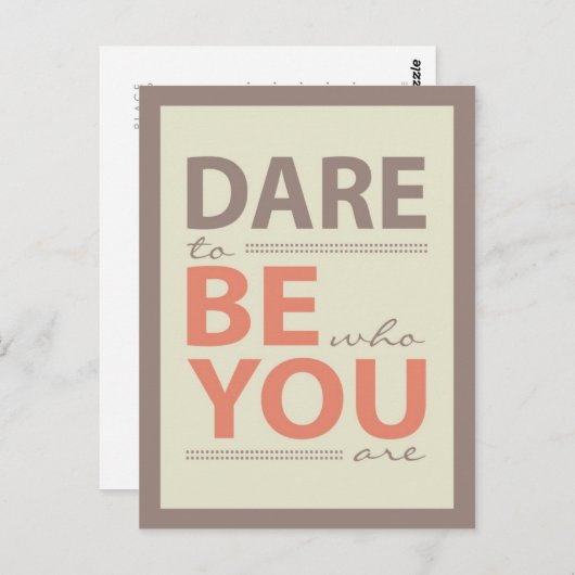 インスピレーショモダンン引用文あえてポストカード ポストカード (正面/裏面)