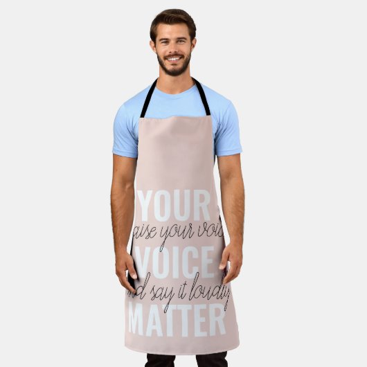 インスピレーションあなたの音声問題モチベーション引用文 エプロン (着用した状態)