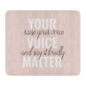 インスピレーションあなたの音声問題モチベーション引用文 カッティングボード (正面)