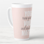 インスピレーションあなたの音声問題モチベーション引用文 カフェラテマグ (左アングル)