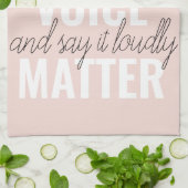 インスピレーションあなたの音声問題モチベーション引用文 キッチンタオル (折り畳み)