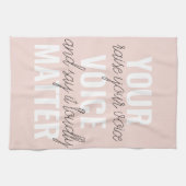 インスピレーションあなたの音声問題モチベーション引用文 キッチンタオル (横)